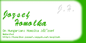 jozsef homolka business card